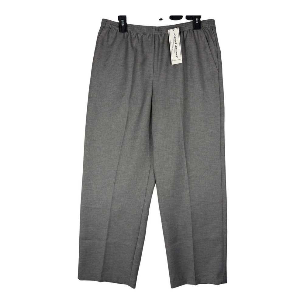 Alfred Dunner‎ Grey Proportioned Short Elastic Waist Pants Size 12 09108 CX NWT